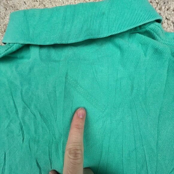 Polo Ralph Lauren Cotton Short Sleeve Polo Shirt w Pony Adult Size Large Green - Picture 11 of 11